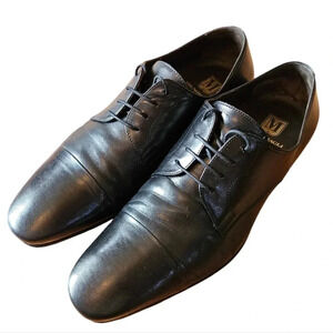 Bruno Magli Martico Men's Leather Black Formal Classy Shoes Size 8M.